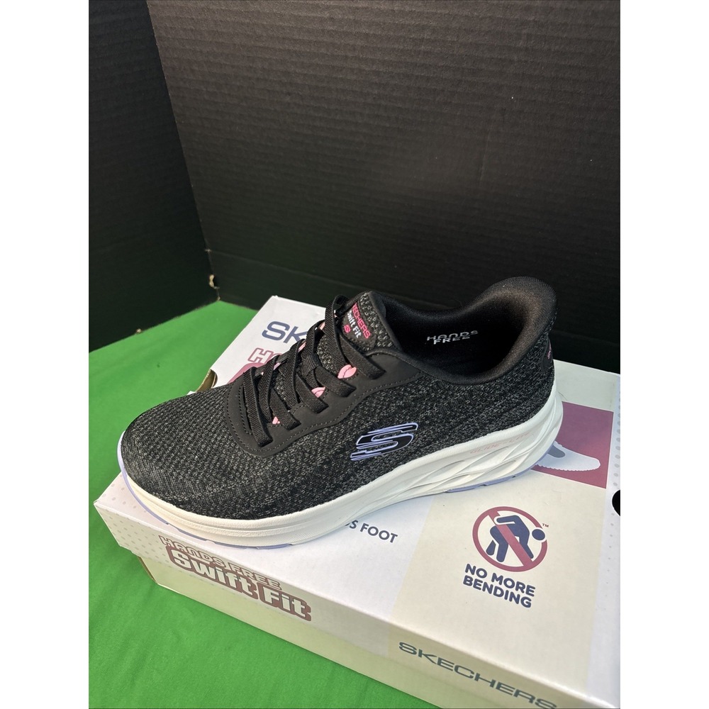 Skechers Womens Glide-Lite Swift Fit Sneaker Black Size 10 Athletic Shoes - Picture 8 of 8